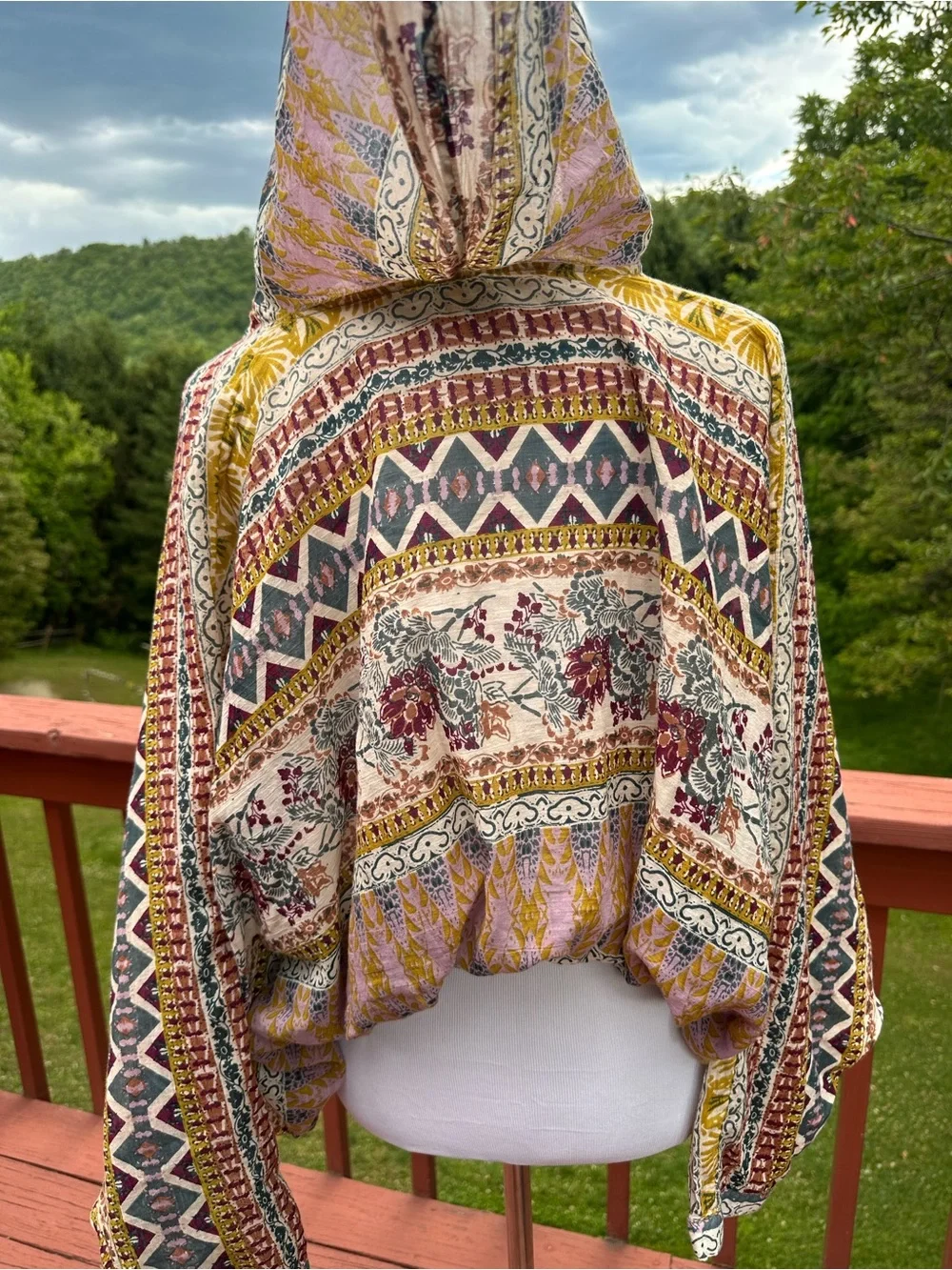 Free People Hold On Tight Gauze Pullover